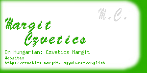margit czvetics business card